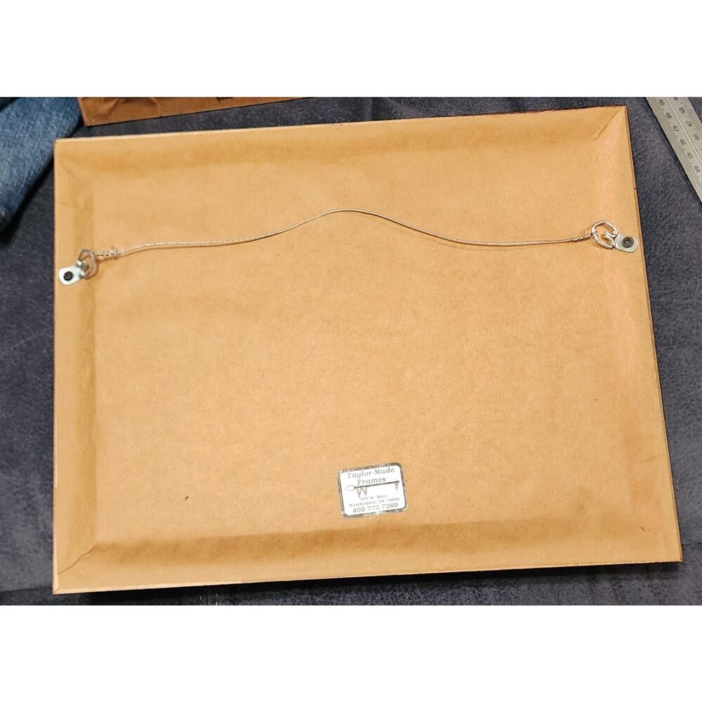 Native American Painting and Real Arrow Head Matted and Framed SISTERS OF CLAY - Picture 5 of 6